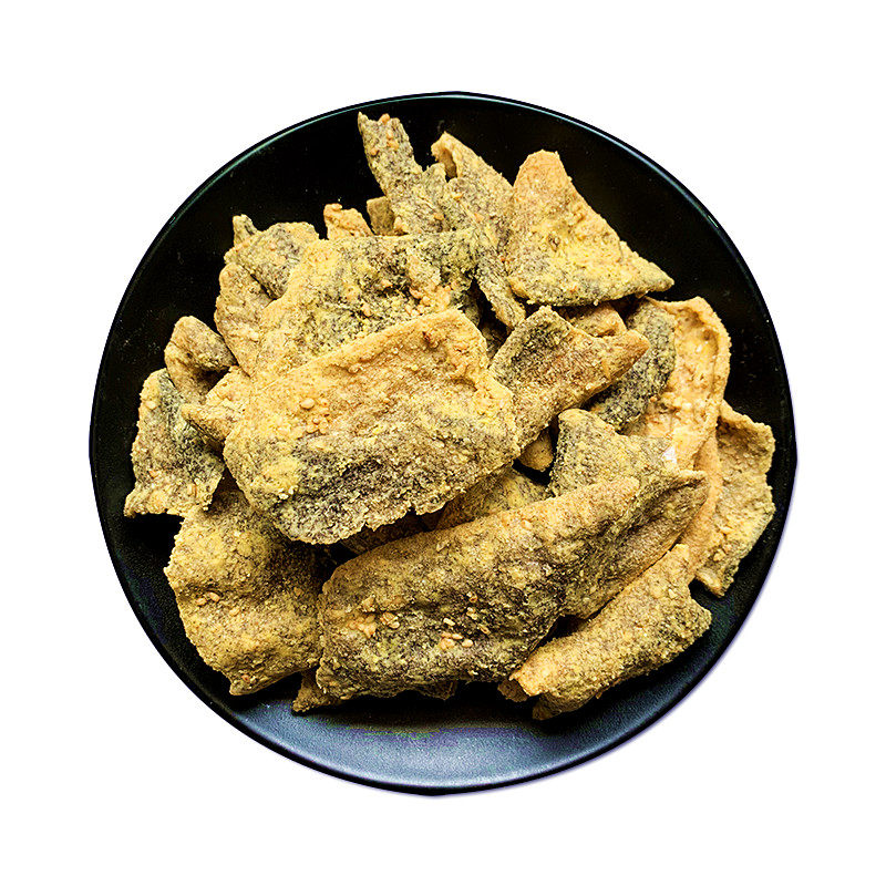 500g香脆大包装食品咸蛋黄鱼皮