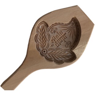 家用蒸花样馒头木质卡花模子喜饽饽手工福寿寿桃鱼形面食烘焙模具