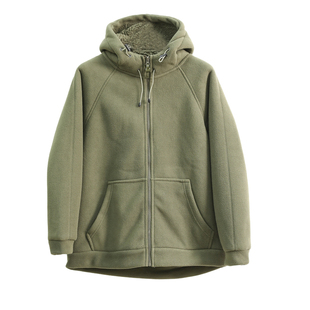 一件过冬!重磅900克!男女同款!加绒加厚摇粒绒连帽休闲冬外套