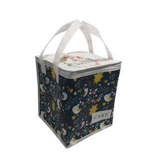 新品现货加高双层花纹蛋糕保温袋冷藏包加厚6寸8寸10寸铝箔通用