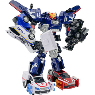 新款咖宝车神晶钻暴风重装巨人五合体变形汽车卡宝机器人战队玩具