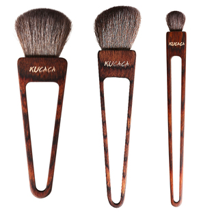 kucaca三角刷化妆刷动物毛修容刷斜角散粉刷高光刷眼影刷鼻影刷
