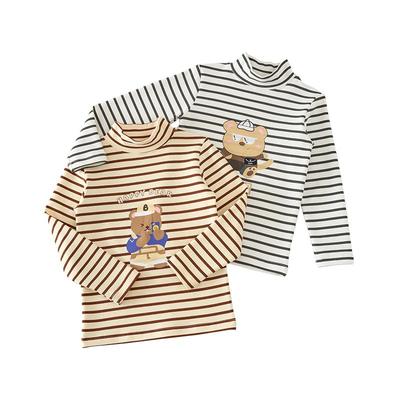 儿童长袖T恤秋冬半高领保暖衫