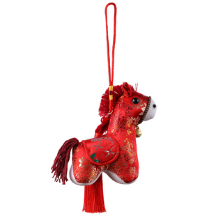 新年非遗刺绣小马挂饰2026马年织锦生肖车挂包挂实用春节吉祥礼品