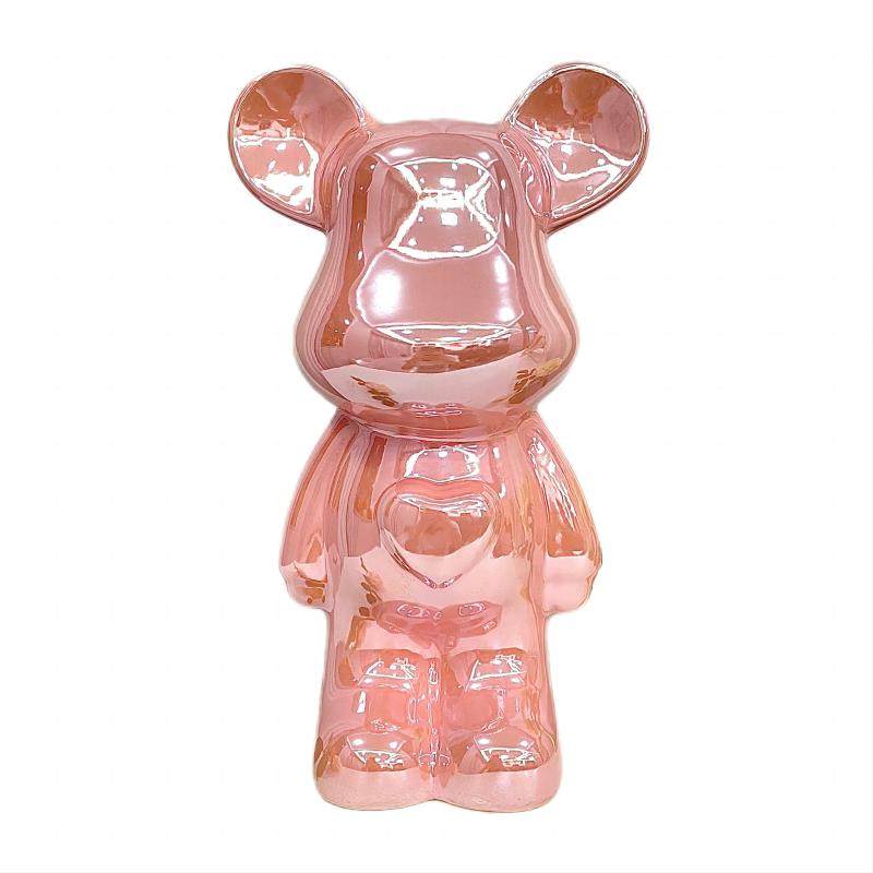 轻奢暴力熊摆件高档陶瓷客厅玄关电视柜酒柜存钱罐家居装饰品送礼