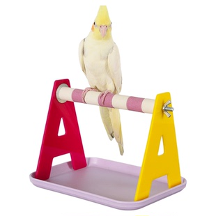 我和它鹦鹉桌面站架磨嘴器站杆拉屎神器定点排便鸟站架台训练玄凤