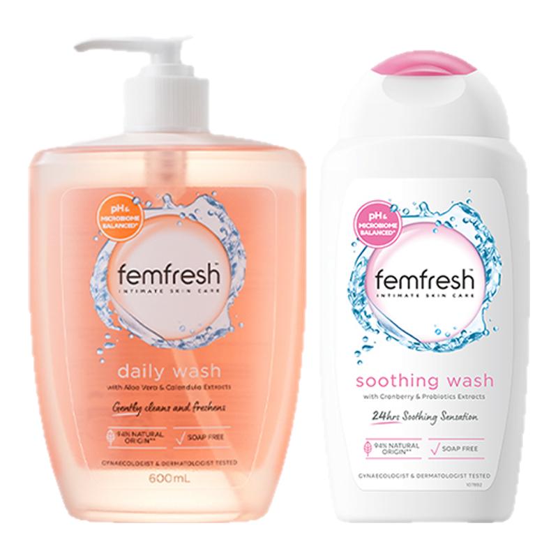 英国femfresh芳芯洗护私处护理液日常温和洗护抑菌舒缓保湿850ml