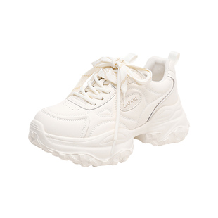 达芙妮厚底白色老爹鞋女款2026秋冬新款百搭小白鞋爆款运动休闲鞋