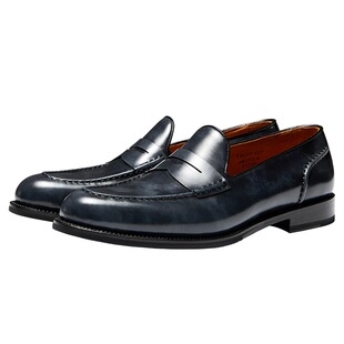 Truffaut固特异便士乐福鞋男真皮一脚蹬英伦休闲皮鞋博物馆皮男鞋