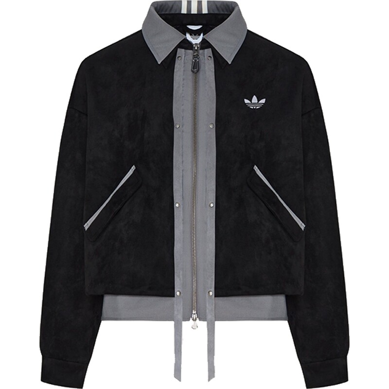 滔搏丨adidas阿迪达斯三叶草女子运动夹克外套LE9664