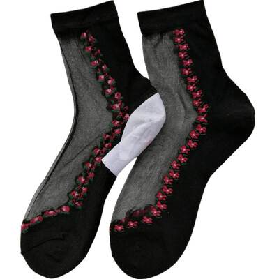 薄款防脚裂短袜水晶丝棉底防裂袜