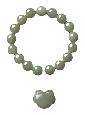 保真如意锁吊坠手链女和田玉