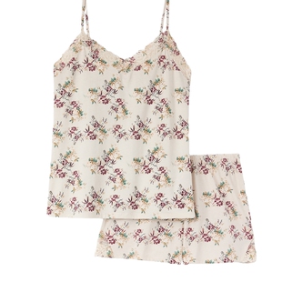 Intimissimi意舒漫早秋新品碎花蕾丝吊带短裤睡衣套装PC2294S