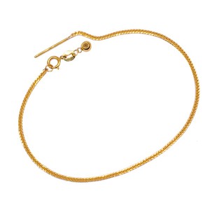 18k金手链针式穿珠肖邦链十字纯金au750黄金彩金配件细diy可调节