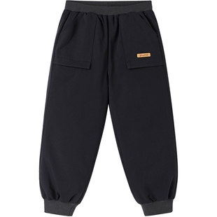 英氏儿童工装羽绒裤外穿冬三防加厚男女童裤子保暖冬季新款超韧绒