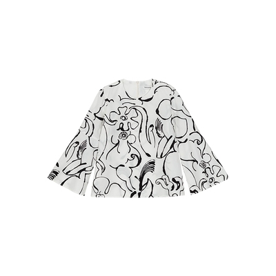 新年礼物Marimekko【明星同款】【Unikko印花】女士长袖T恤早秋