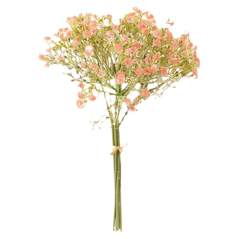 仿真假花满天星花束模特户外摄影