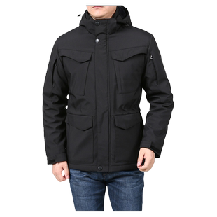 加绒棉衣男2025新款加厚冬季工装外套多口袋防风防水冲锋衣棉服潮