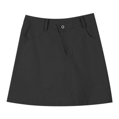 Veega Chic 天然亚麻纤维混纺莫代尔棉布不规则腰头设计感A字半裙