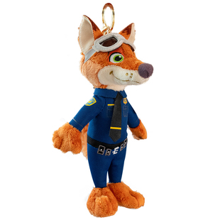 正版疯狂动物城狐狸尼克钥匙扣挂件小号毛绒玩偶包包挂饰可爱玩偶