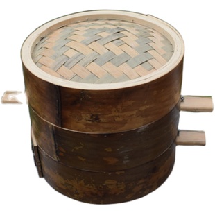 全青皮无胶水竹制蒸笼小笼包加深竹笼屉竹蒸屉家用楠竹蒸笼蒸格