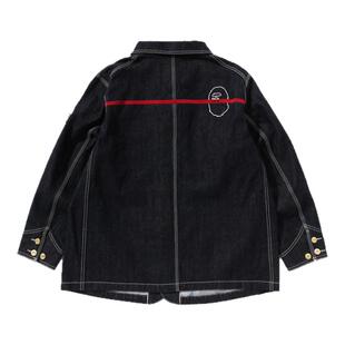 MR.BATHING APE男装24年秋冬猿人胡子原色牛仔工装外套140305N