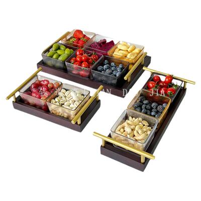 钱道嘉是竹木中式带提手小吃碟子