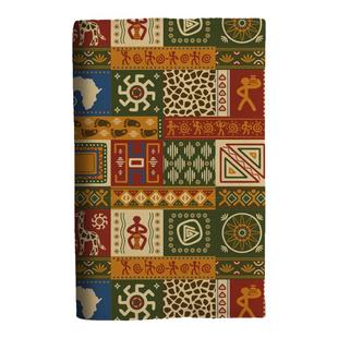 古埃及文创手绘拼贴花纹颜值笔记本活页a5布艺书皮a6手帐本保护套