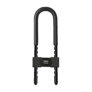 得力U型锁玻璃门锁店面插锁商铺防盗锁密码锁钥匙锁双开推拉门锁