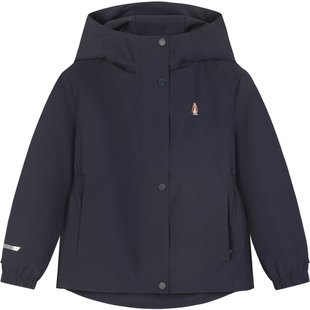 暇步士童装女童风衣春秋新品大童宝宝甜美连帽户外服儿童收腰外套