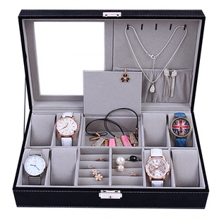 皮质手表收纳盒家用手表首饰收纳盒便携手表盒子名表保管整理存放