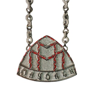 SASIOVERLXRD同款迈巴赫吊坠项链男士潮流街头镶嵌5A锆石爆闪配饰