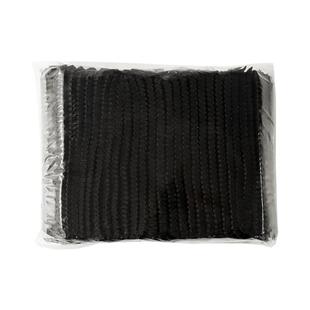 黑色一次性无纺布帽子餐饮厨房食品卫生工作发网厨师防尘头套帽檐