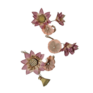 原创新娘头饰莲蓬发饰汉服国风礼服敬酒服饰品紫色荷花朵头饰配饰