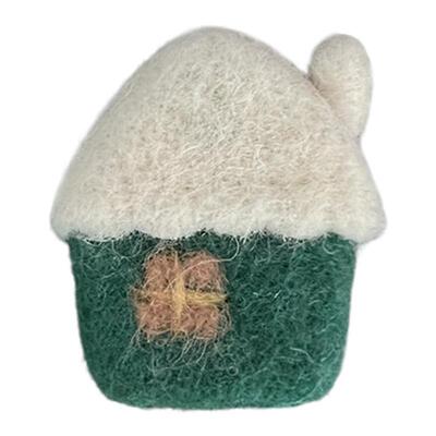 毛毡圣诞雪屋配饰洞洞鞋鞋花