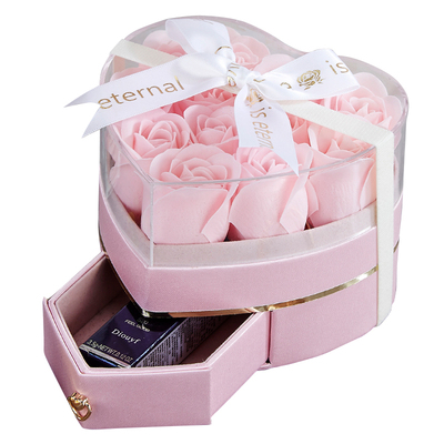 情人节送礼心形玫瑰花礼盒永生花