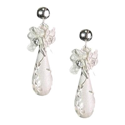 晿cheng雨滴花苞耳钉原创设计