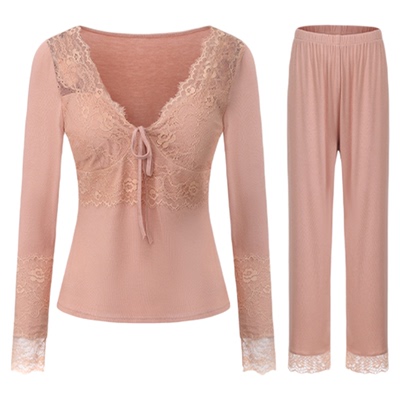 「LA」Neve·妮薇丨静感系列*原创莫代尔温柔纯欲蕾丝长袖睡衣女