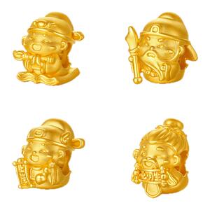 周六福黄金5d硬金转运珠女款定价文曲星状元黄金手绳送礼物官方