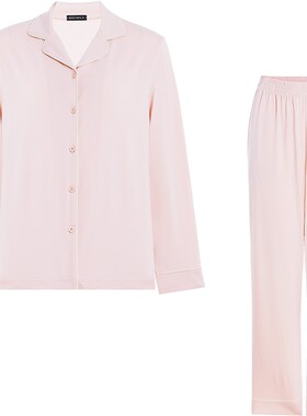 BODY WILD哄睡系列 帕斯蒂尔风 女士软眠眠翻领睡衣 家居服套装男