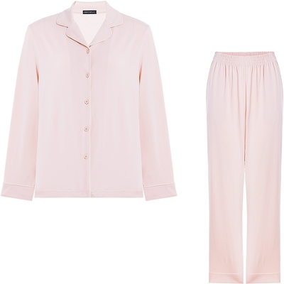 BODY WILD哄睡系列 帕斯蒂尔风 女士软眠眠翻领睡衣 家居服套装男