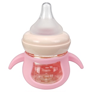 多功能宝宝吸管杯小容量120ml婴儿宽口径PPSU防摔奶瓶鸭嘴学饮杯