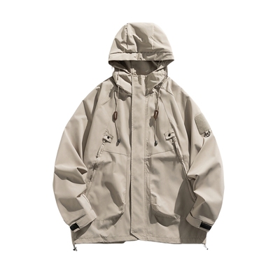 连帽宽松防泼水夹克外套