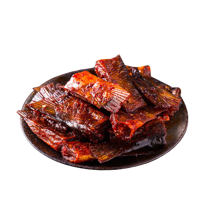 洞庭哥鱼排湖南特产香辣鱼尾巴休闲小零食即食鱼块熟食50包*15g