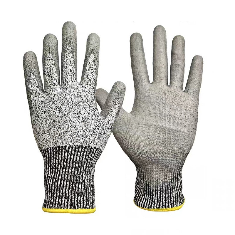 仪征化纤 超高分子量聚乙烯五级防切割手套 聚酯涂层防滑耐磨