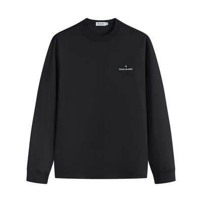 Navigare休闲圆领长袖T恤男