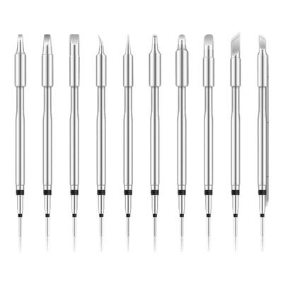 邦泰信C245烙铁头通用络铁焊台尖咀扁平嘴马蹄刀口紫铜恒温洛锡头