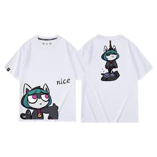 英雄LOL联盟薇古丝熬夜波比纯棉短袖T恤男女夏季生衣服休闲