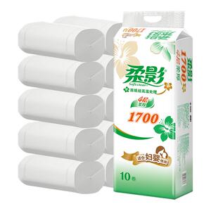 柔影卫生纸1700g克5提无芯卷纸妇婴适用家用实惠装无芯厕纸擦手纸
