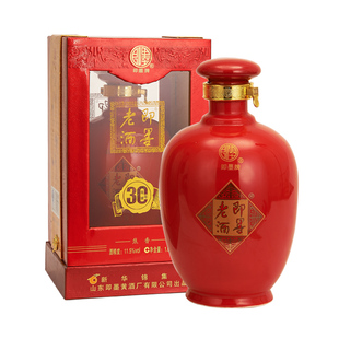 即墨老酒花开富贵三十年陈酿1L坛装礼盒甜型黄酒送礼